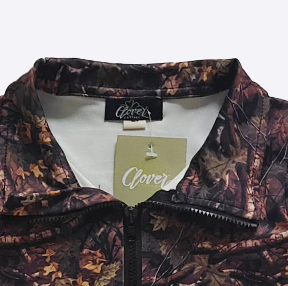 Clothing for Toddler Boy - Leafy Camo Boy Quarter Zip Shirt