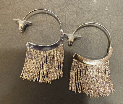 Bottom Fringe loop earrings, available in 3 colors