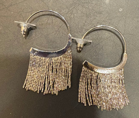 Bottom Fringe loop earrings, available in 3 colors