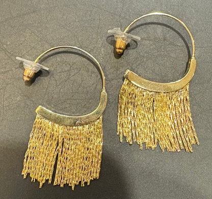 Bottom Fringe loop earrings, available in 3 colors