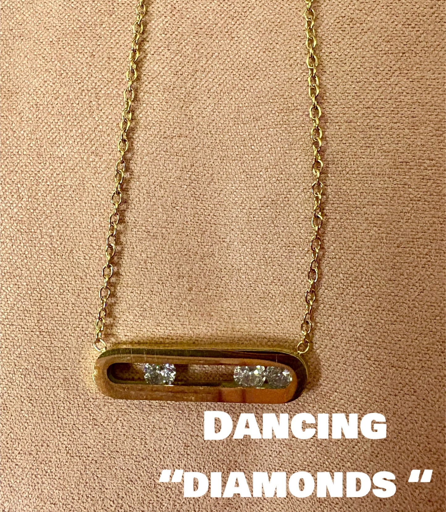 Necklace - this beauty is called “dancing diamonds” in gold