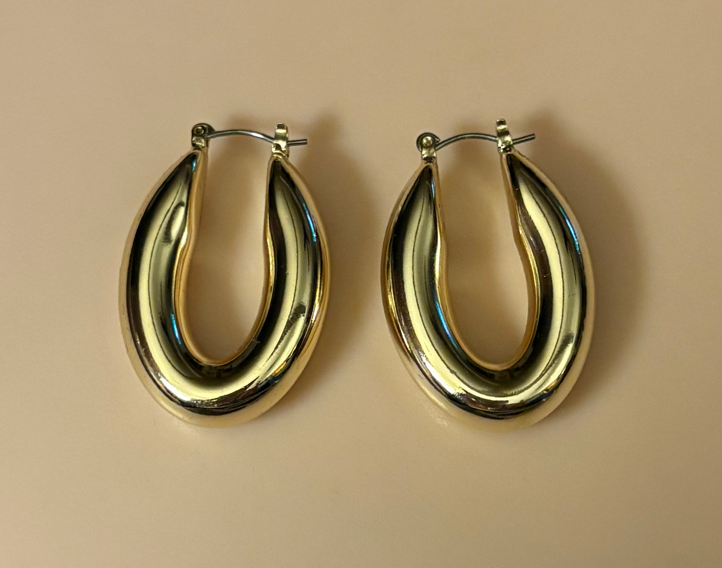 Earrings - GP Oval Hoops