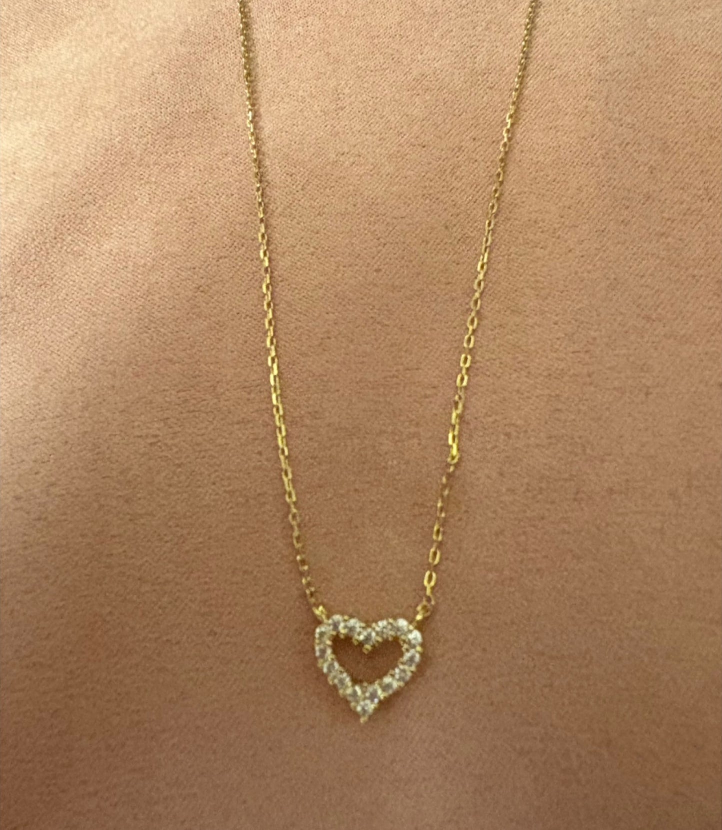 Necklace - Open Heart GP CZ
