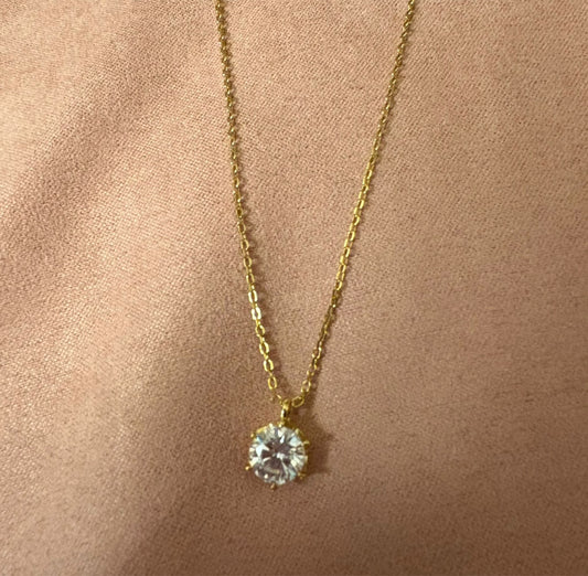 Necklace - Round Cut CZ GP