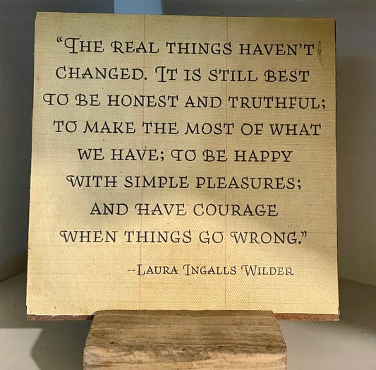 LOC - Laura Wilder "the Real Things" Shelf Sitter