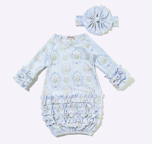 Clothing for Baby Girl - Parisian Blue Baby Gown