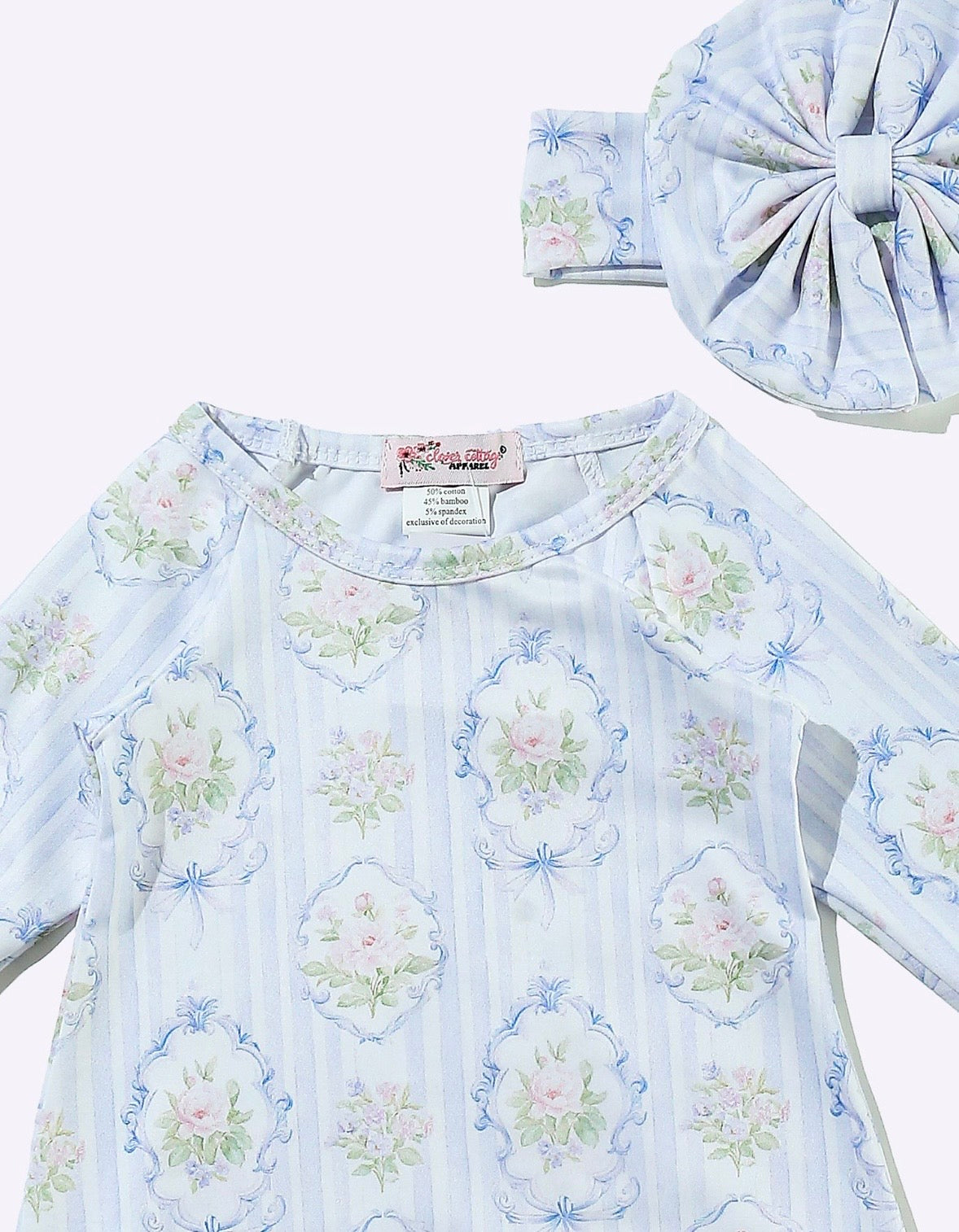 Clothing for Baby Girl - Parisian Blue Baby Gown