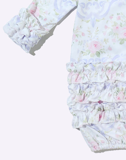 Clothing for Baby Girl - Periwinkle Scallop Baby Gown