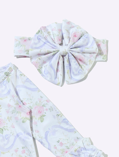 Clothing for Baby Girl - Periwinkle Scallop Baby Gown