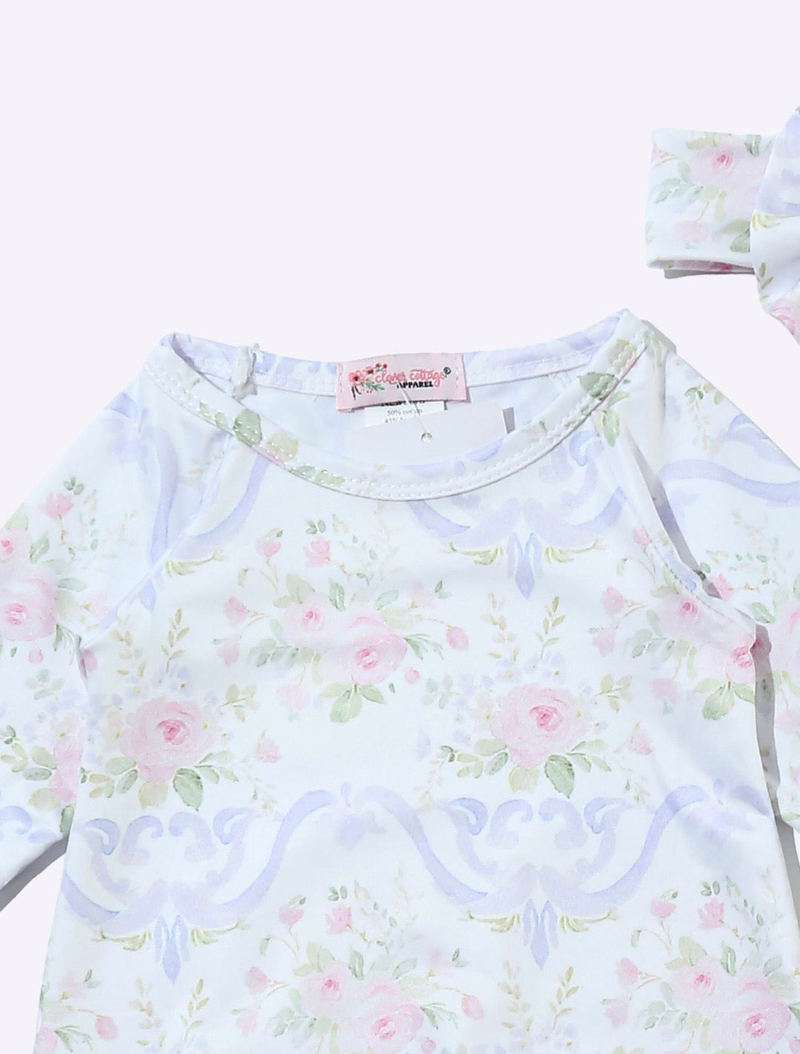 Clothing for Baby Girl - Periwinkle Scallop Baby Gown