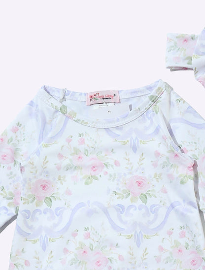 Clothing for Baby Girl - Periwinkle Scallop Baby Gown