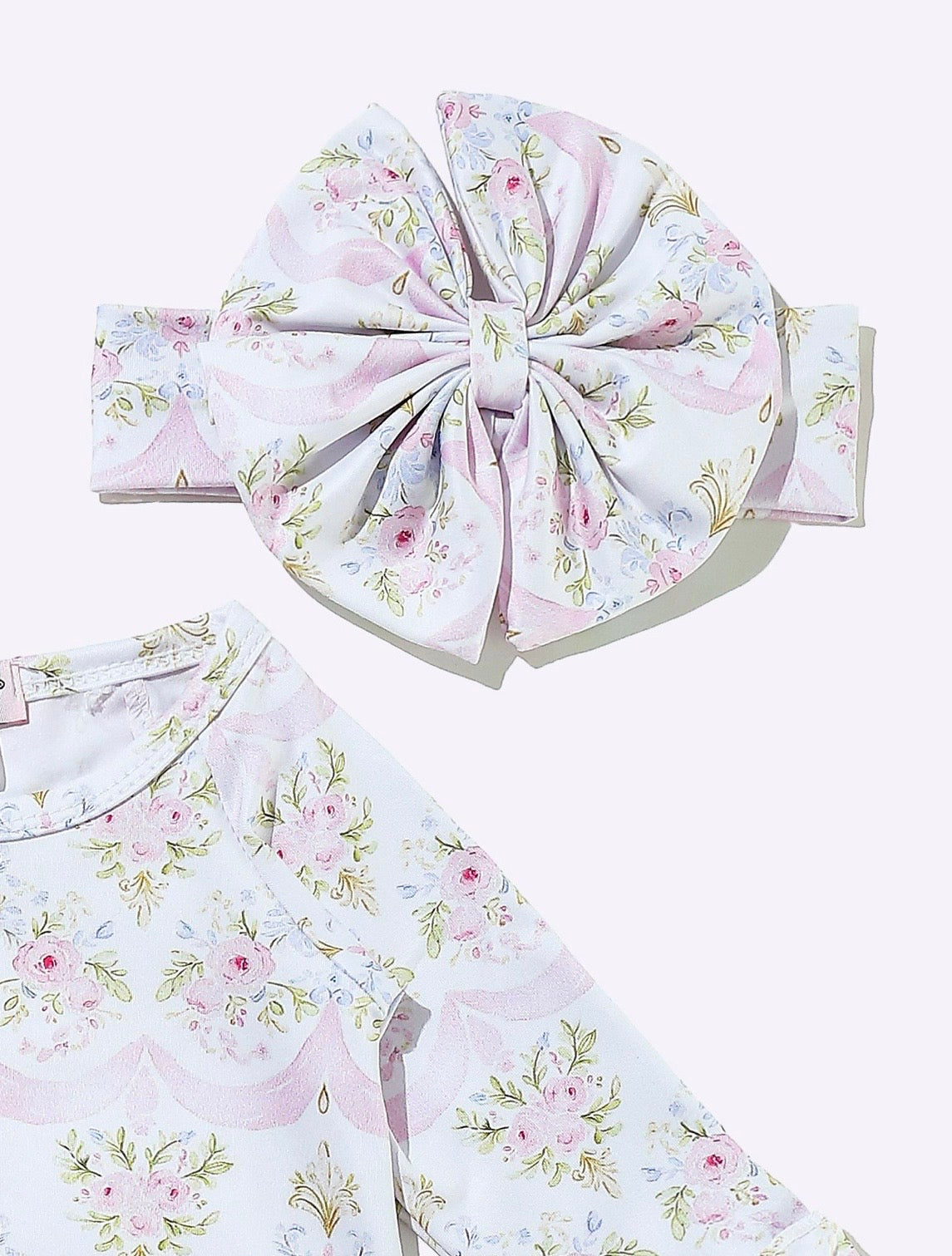 Clothing for Baby Girl - Pink Scallop Baby Gown