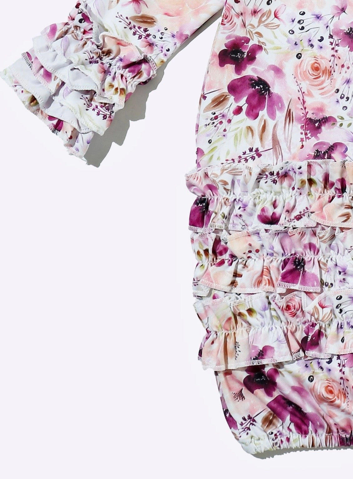 Clothing for Baby Girl - Plum Bouquet Baby Gown