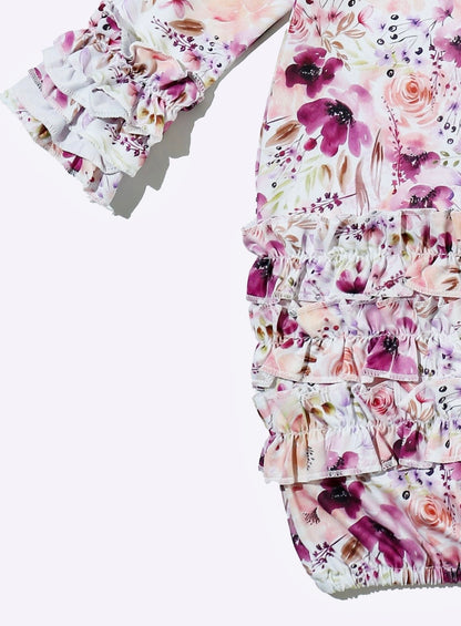 Clothing for Baby Girl - Plum Bouquet Baby Gown