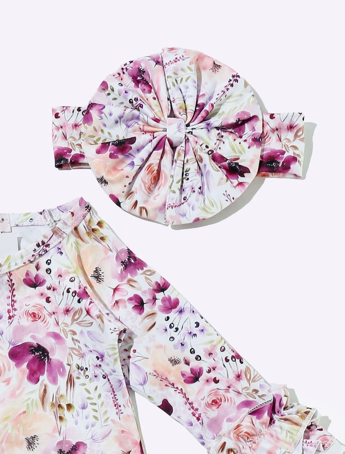 Clothing for Baby Girl - Plum Bouquet Baby Gown