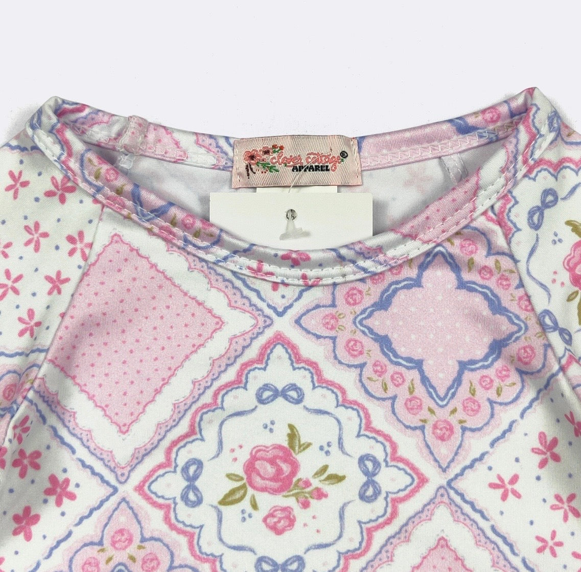 Clothing for Baby Girl - Quilted Rose Baby Gown