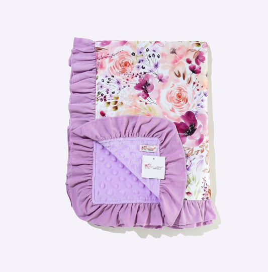 Baby Blanket - Plum Bouquet Blanket