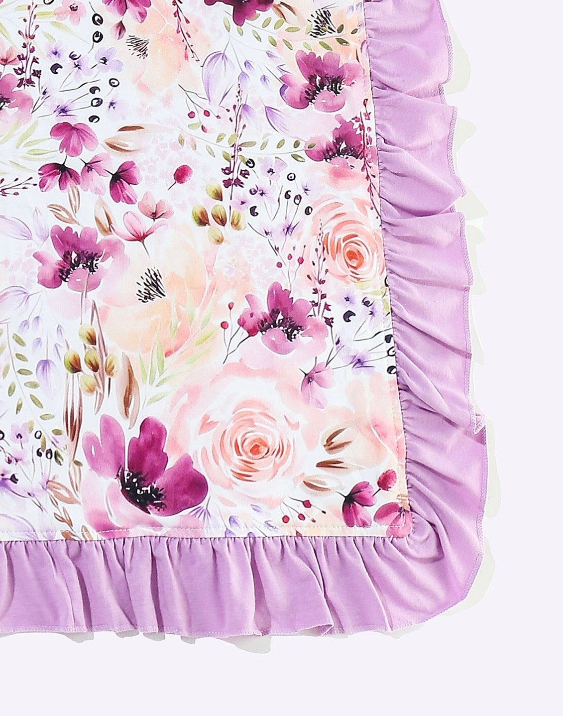 Baby Blanket - Plum Bouquet Blanket