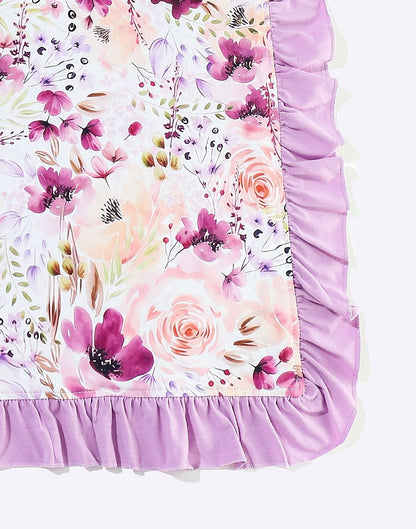 Baby Blanket - Plum Bouquet Blanket