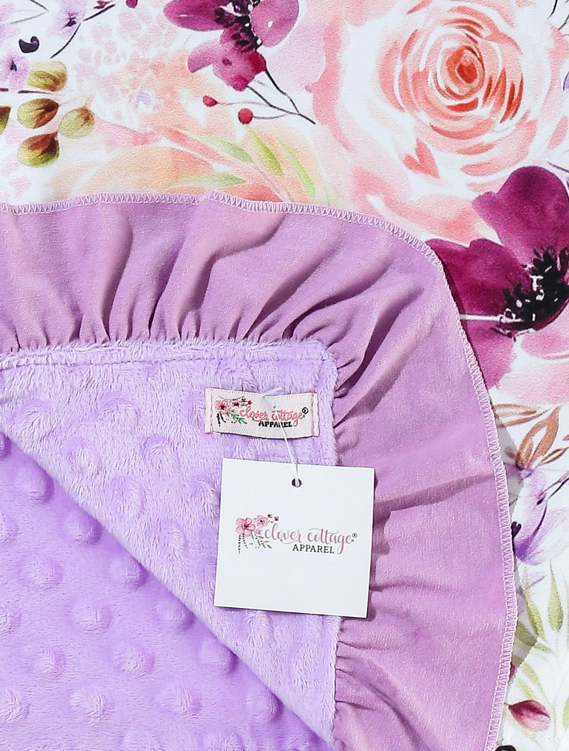 Baby Blanket - Plum Bouquet Blanket