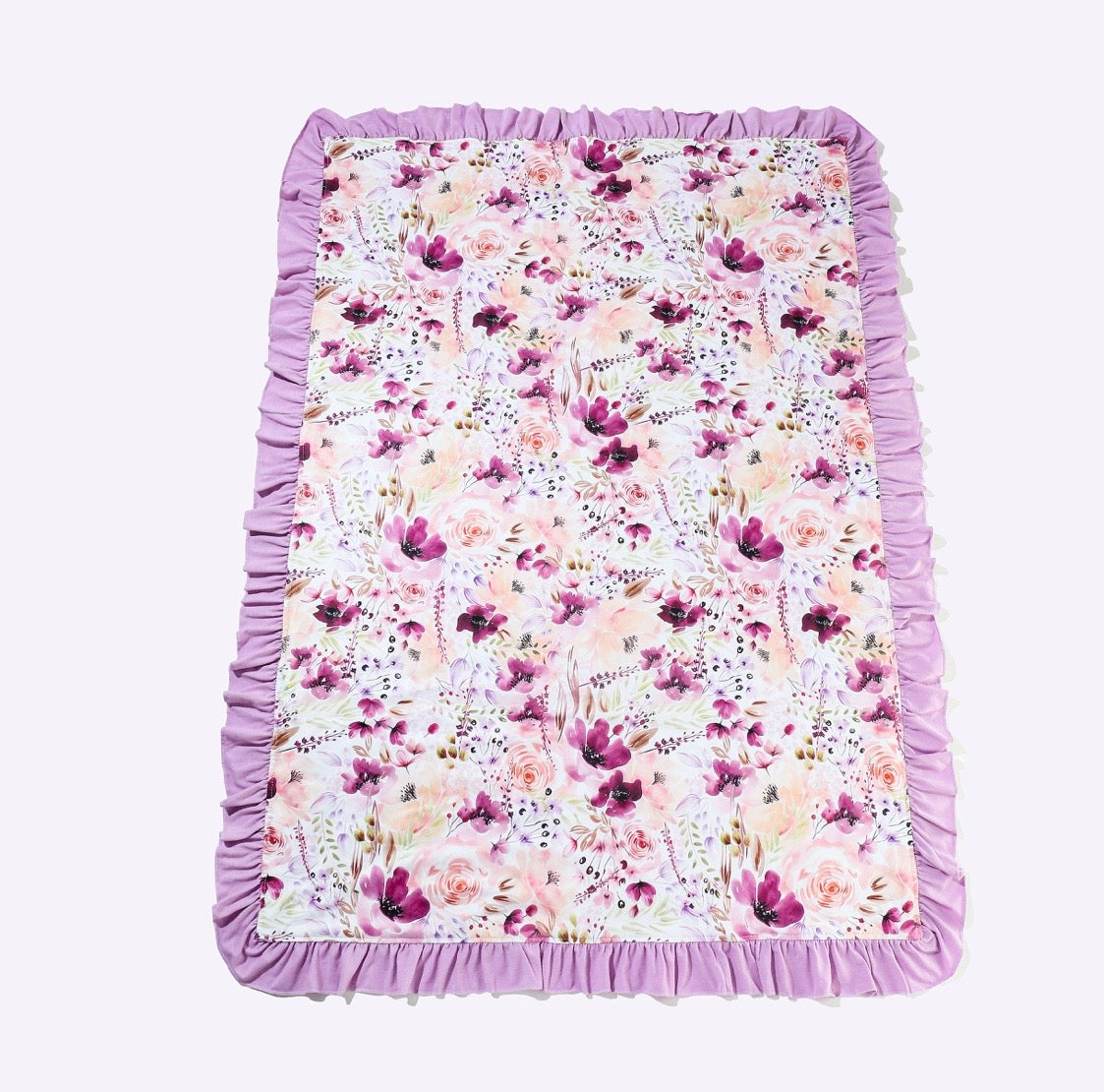 Baby Blanket - Plum Bouquet Blanket