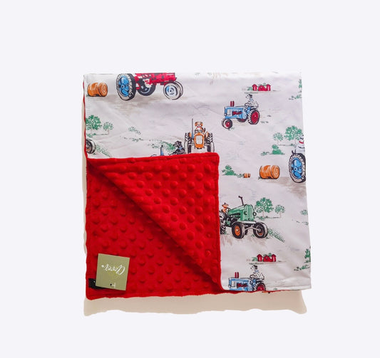 Baby Blanket - Doggone Tractor Blanket