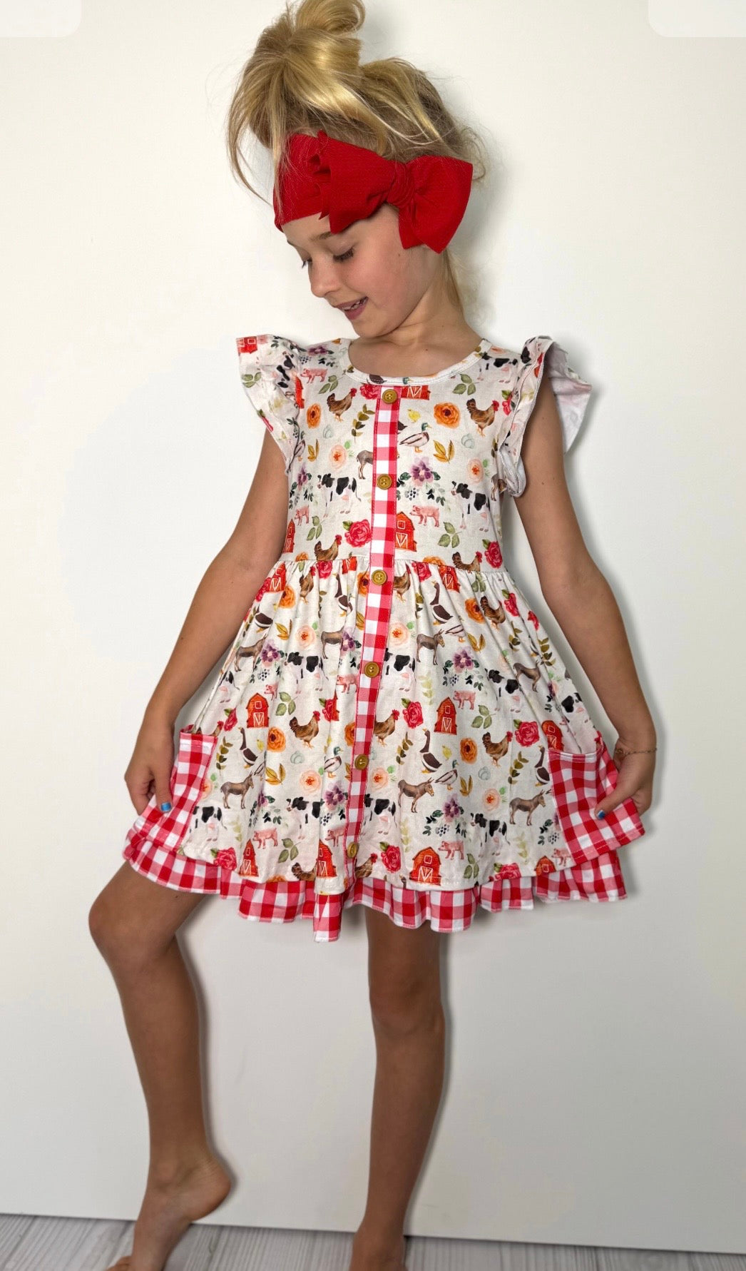 Clothing for Toddler Girl - Floral Farm Girls Dress