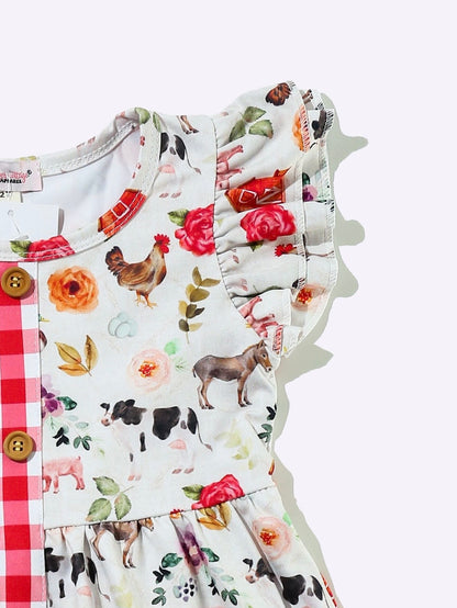 Clothing for Toddler Girl - Floral Farm Girls Dress