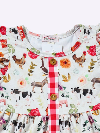 Clothing for Toddler Girl - Floral Farm Girls Dress