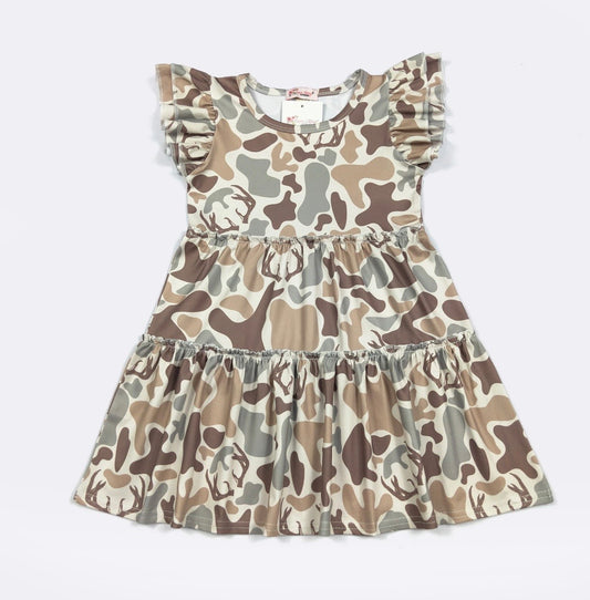 Clothing for Toddler Girl - Muted Camo Tier Girls Dress