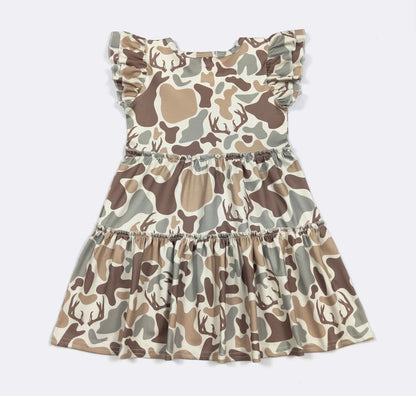 Clothing for Toddler Girl - Muted Camo Tier Girls Dress