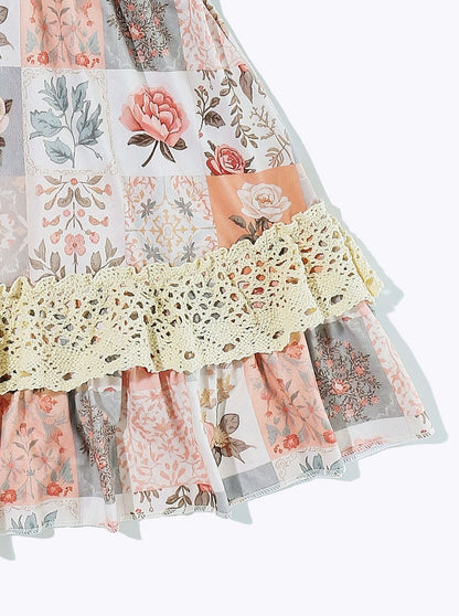Clothing for Toddler Girl - Peachy Patchwork Girls Dress