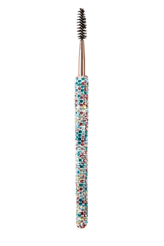 Bling Bling Handmade Multicolored Bubblegum Confetti Rhinestone Eyebrow Makeup Brush