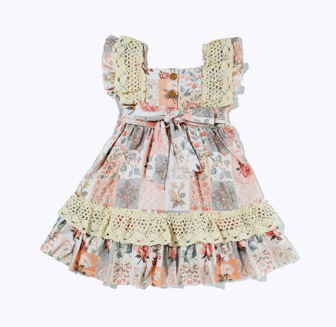 Clothing for Toddler Girl - Peachy Patchwork Girls Dress