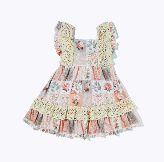 Clothing for Toddler Girl - Peachy Patchwork Girls Dress