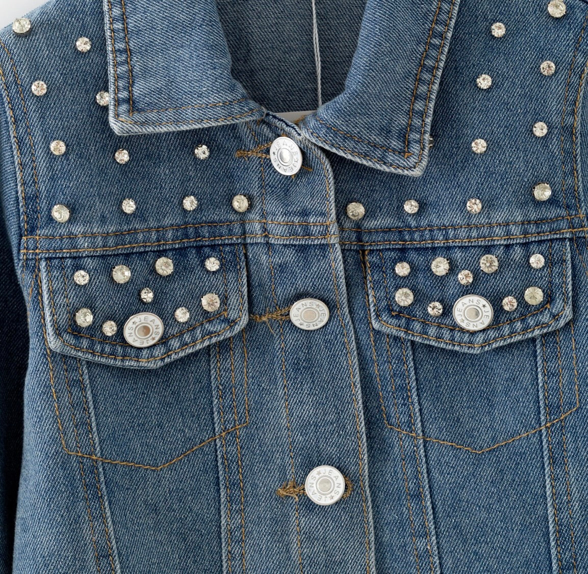 Clothing for Toddler Girl - Rhinestone Jean Denim Jacket