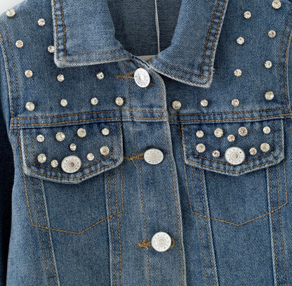 Clothing for Toddler Girl - Rhinestone Jean Denim Jacket