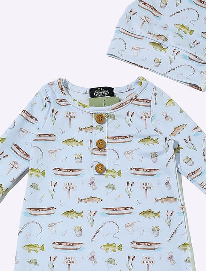 Clothing for Baby Boy - Jon Boat Knotted Gown