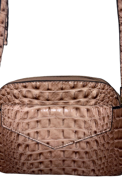 Handbag - Satchel Embossed Croc With Adjustable Strap available in 2 colors