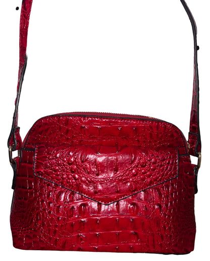 Handbag - Satchel Embossed Croc With Adjustable Strap available in 2 colors