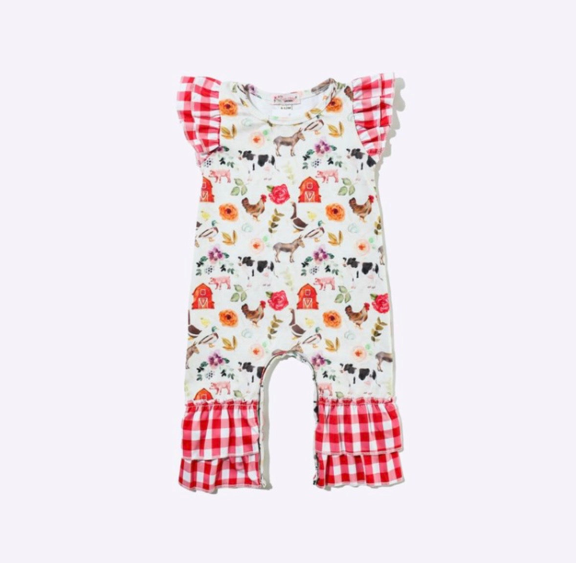 Clothing for Baby Girl - Floral Farm Baby Romper