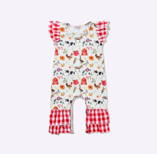 Clothing for Baby Girl - Floral Farm Baby Romper