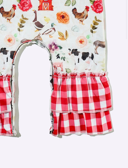 Clothing for Baby Girl - Floral Farm Baby Romper