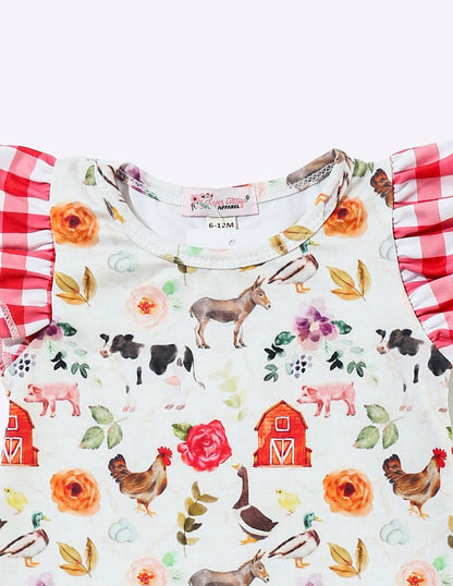 Clothing for Baby Girl - Floral Farm Baby Romper