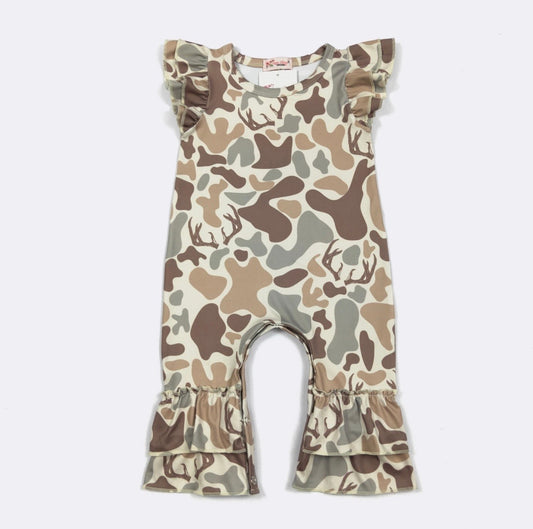 Clothing for Baby Girl - Muted Camo Baby Romper