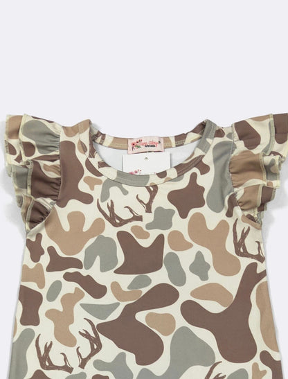 Clothing for Baby Girl - Muted Camo Baby Romper