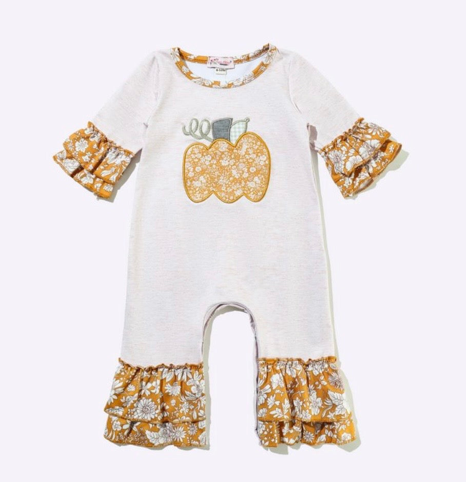 Clothing for Baby Girl - Waverly Pumpkin Baby Romper