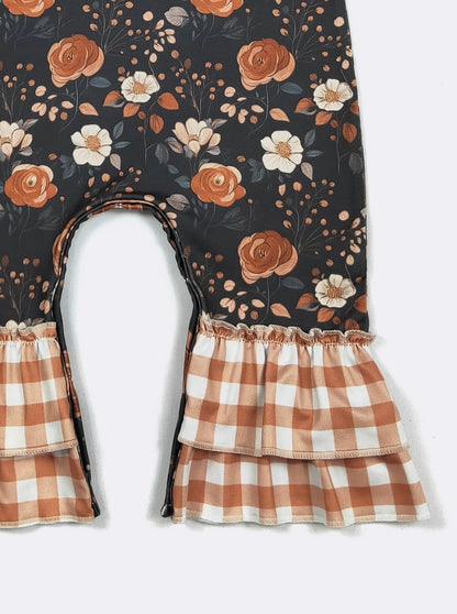 Clothing for Baby Girl - Rusty Midnight Floral Baby Romper