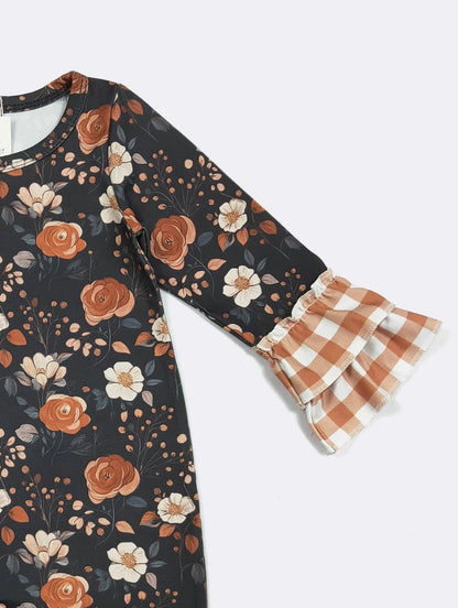 Clothing for Baby Girl - Rusty Midnight Floral Baby Romper