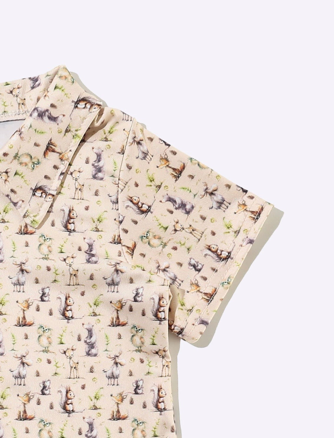 Clothing for Toddler Boy - Forest Critters Boy Collar Shirt
